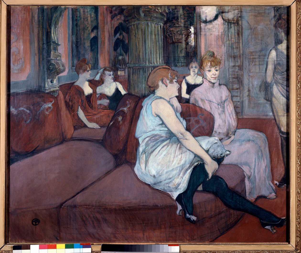 Rue des Moulins'de Lounge by Henri de Toulouse-Lautrec