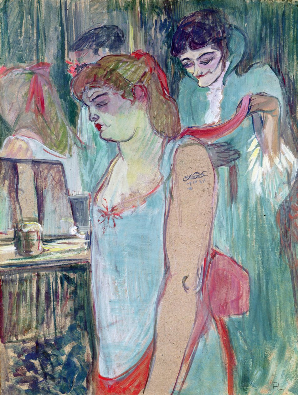 Dövmeli Kadın veya Tuvalet by Henri de Toulouse Lautrec