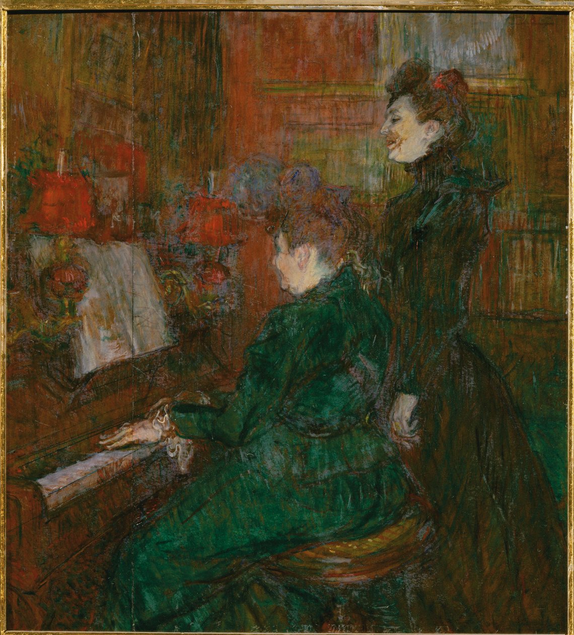 Şarkı söyleme dersi by Henri de Toulouse-Lautrec