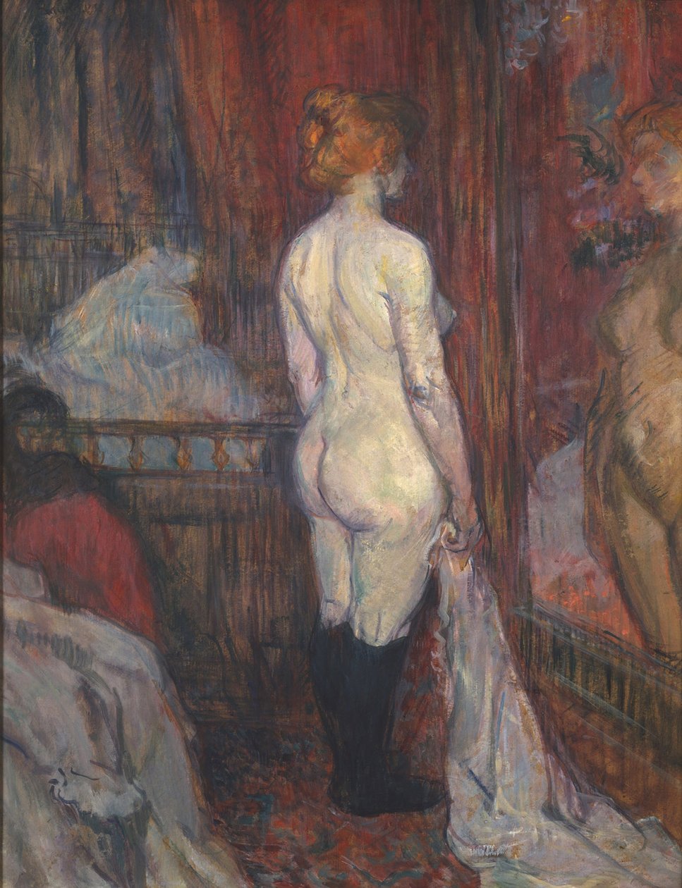 Aynanın önündeki kadın by Henri de Toulouse Lautrec