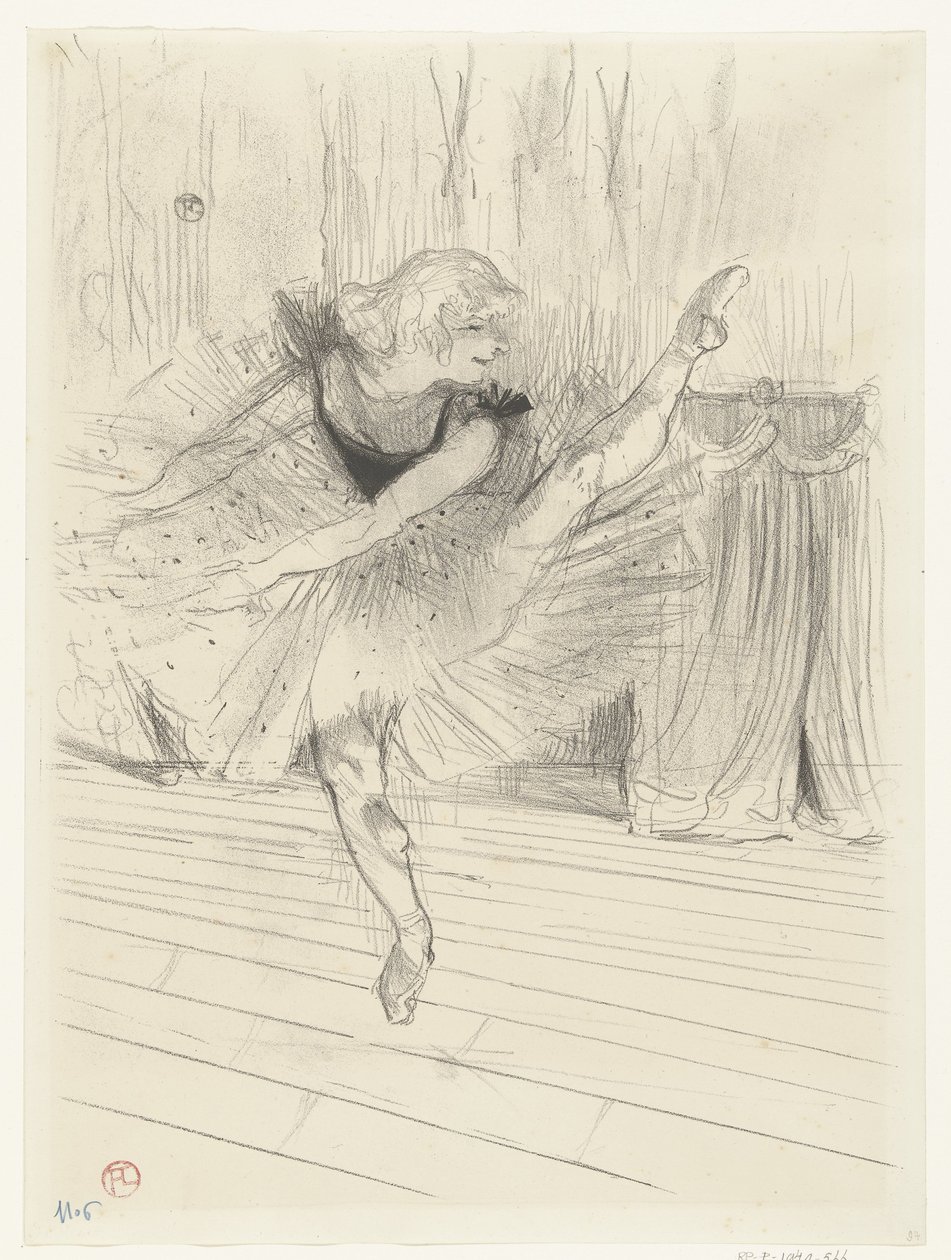 Portret van danseres Ida Heath Ida Heath İngiliz dansçı by Henri de Toulouse Lautrec (signed by artist)