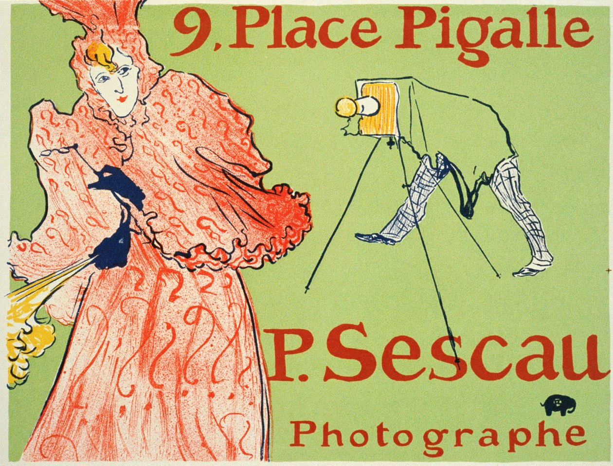 9, Place Pigalle, P. Sescau Fotoğrafçı Posteri, 1894. by Henri de Toulouse Lautrec