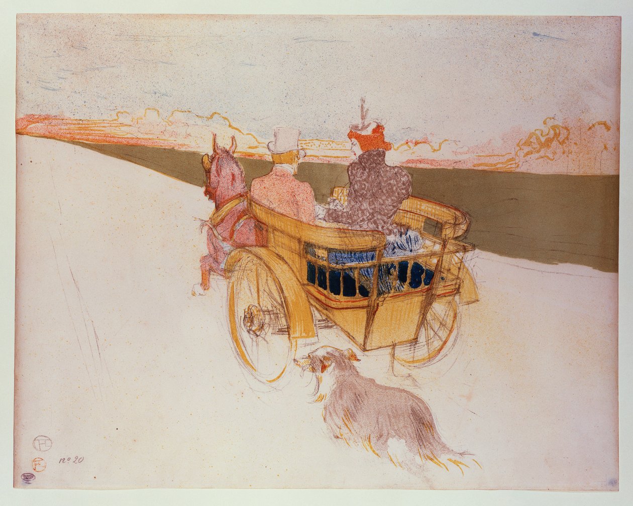 Bir Ülke Partisi veya İngiliz Arabası by Henri de Toulouse Lautrec
