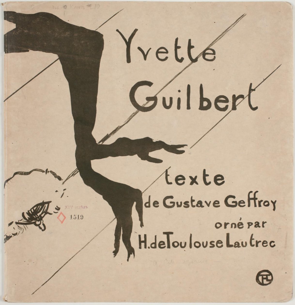 Albumforside: Yvette Guilbert by Henri de Toulouse Lautrec