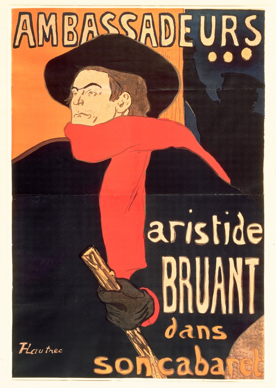 Elçiler: Aristide Bruant, 1892 by Henri de Toulouse Lautrec