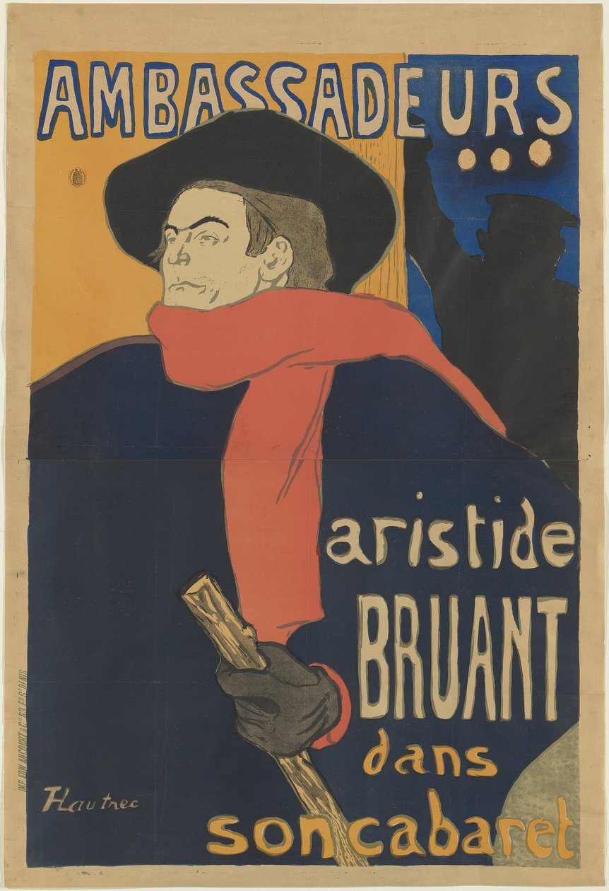 Elçiler: Aristide Bruant, 1892 by Henri de Toulouse Lautrec