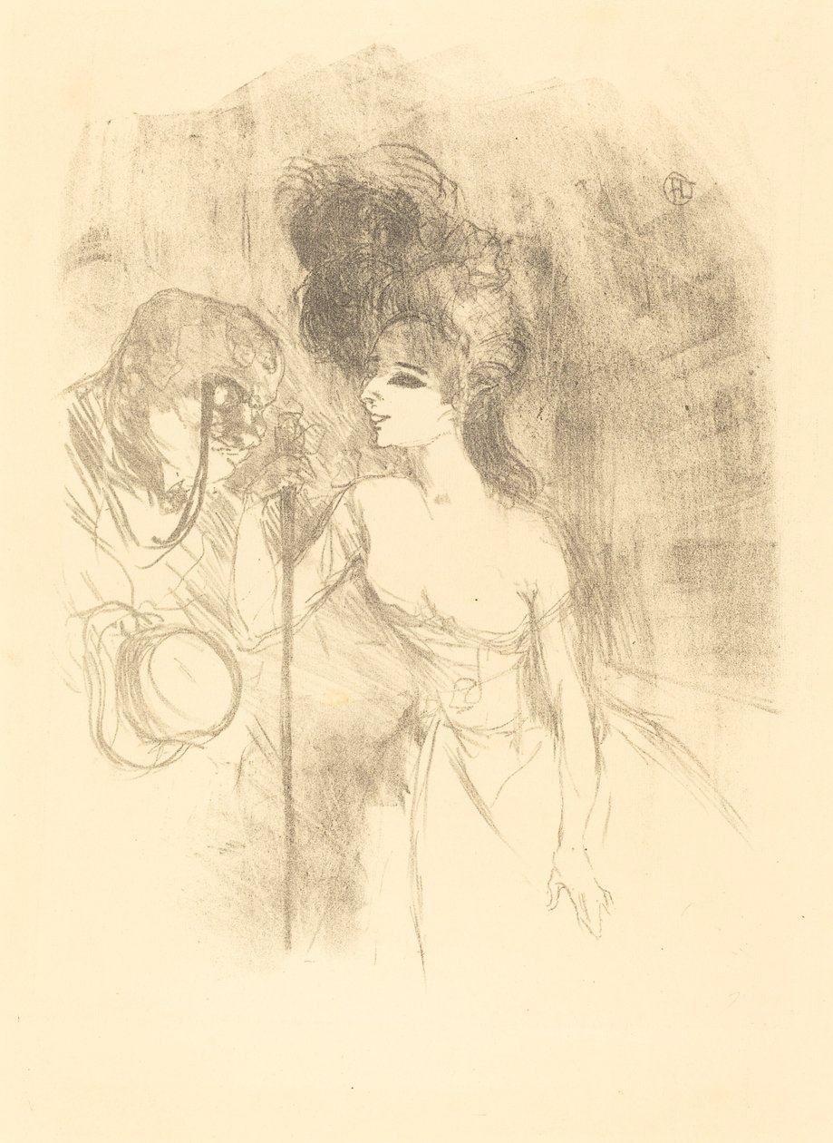 Anna Held ve Baldy (Anna Held ve Baldy) by Henri de Toulouse Lautrec