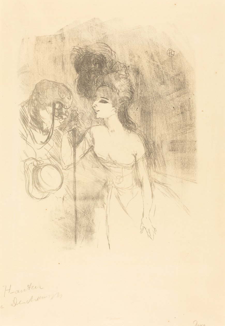 Anna Held ve Baldy (Anna Held ve Baldy) by Henri de Toulouse Lautrec