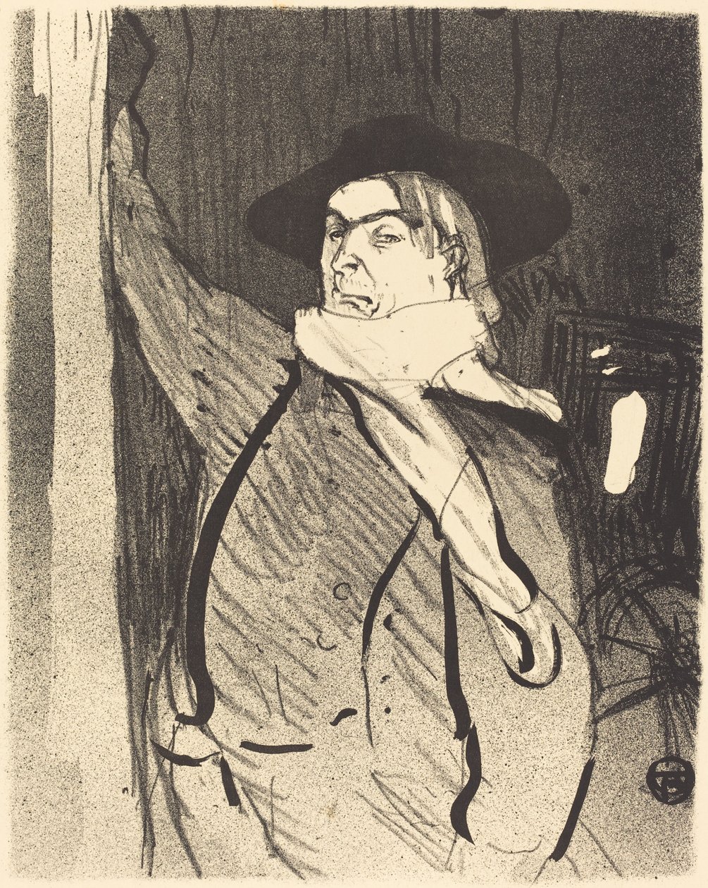 Aristide Bruant, 1893. by Henri de Toulouse Lautrec