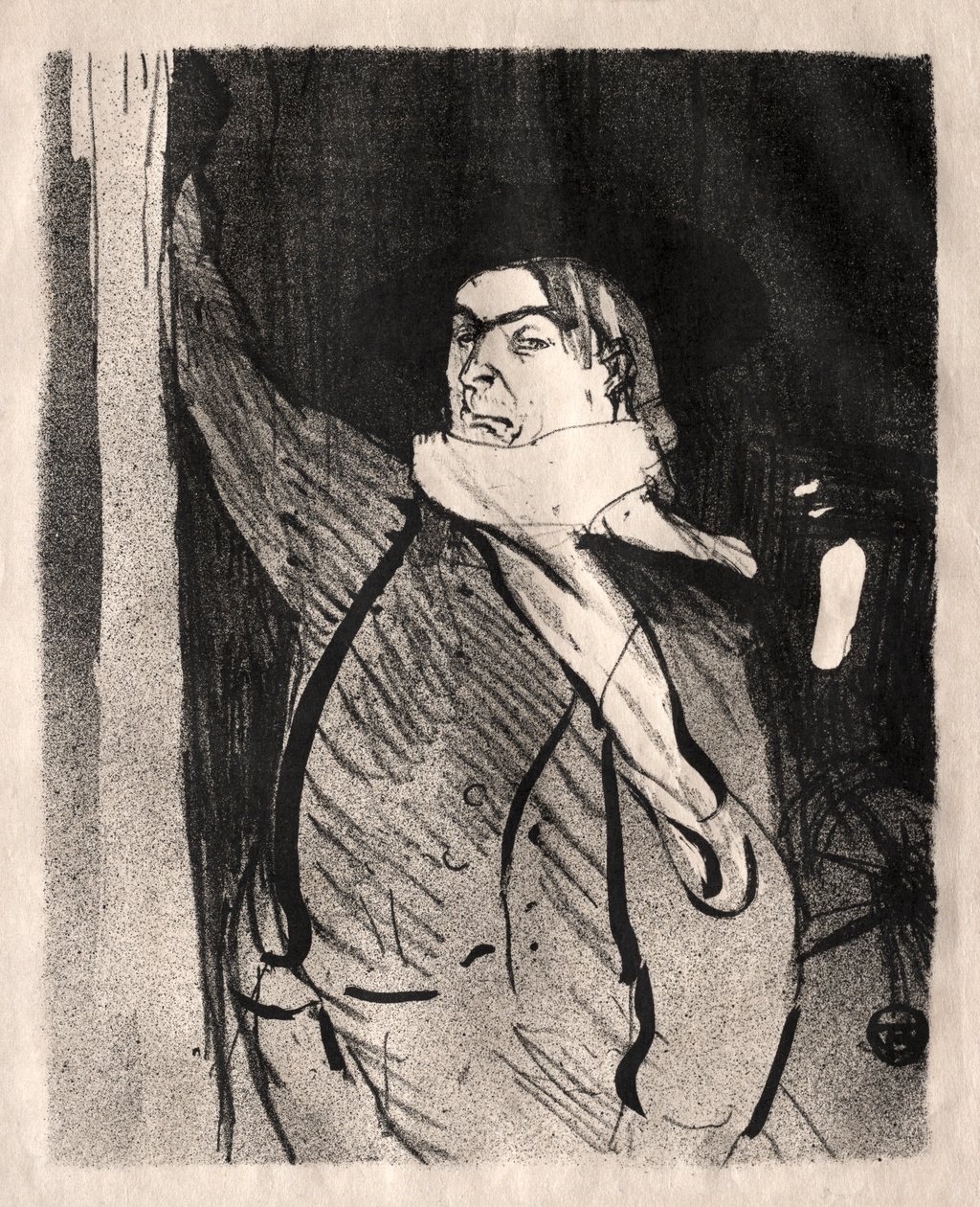 Aristide Bruant, 1893. by Henri de Toulouse Lautrec