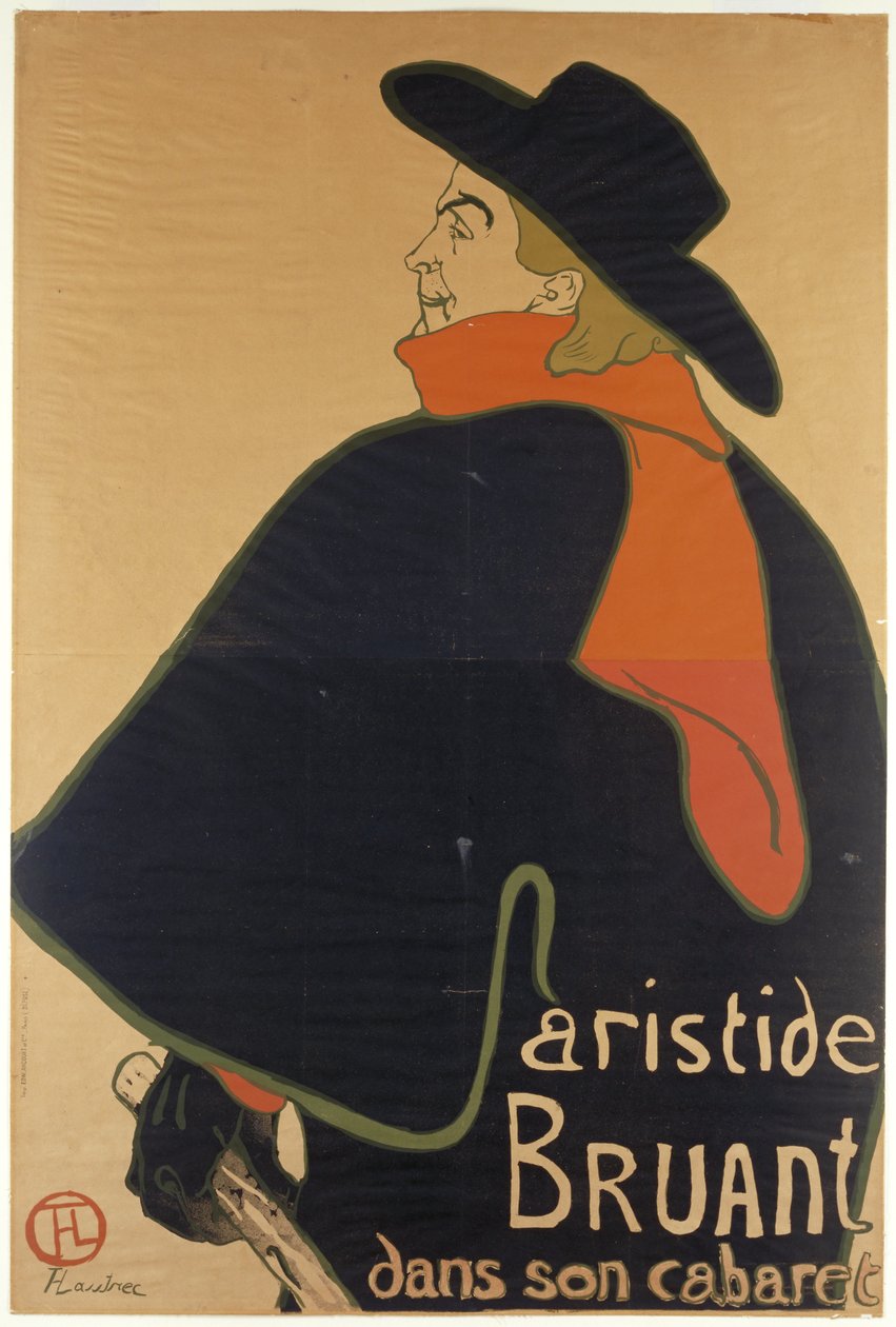 Aristide Bruant Kabare'sinde, 1893 by Henri de Toulouse Lautrec