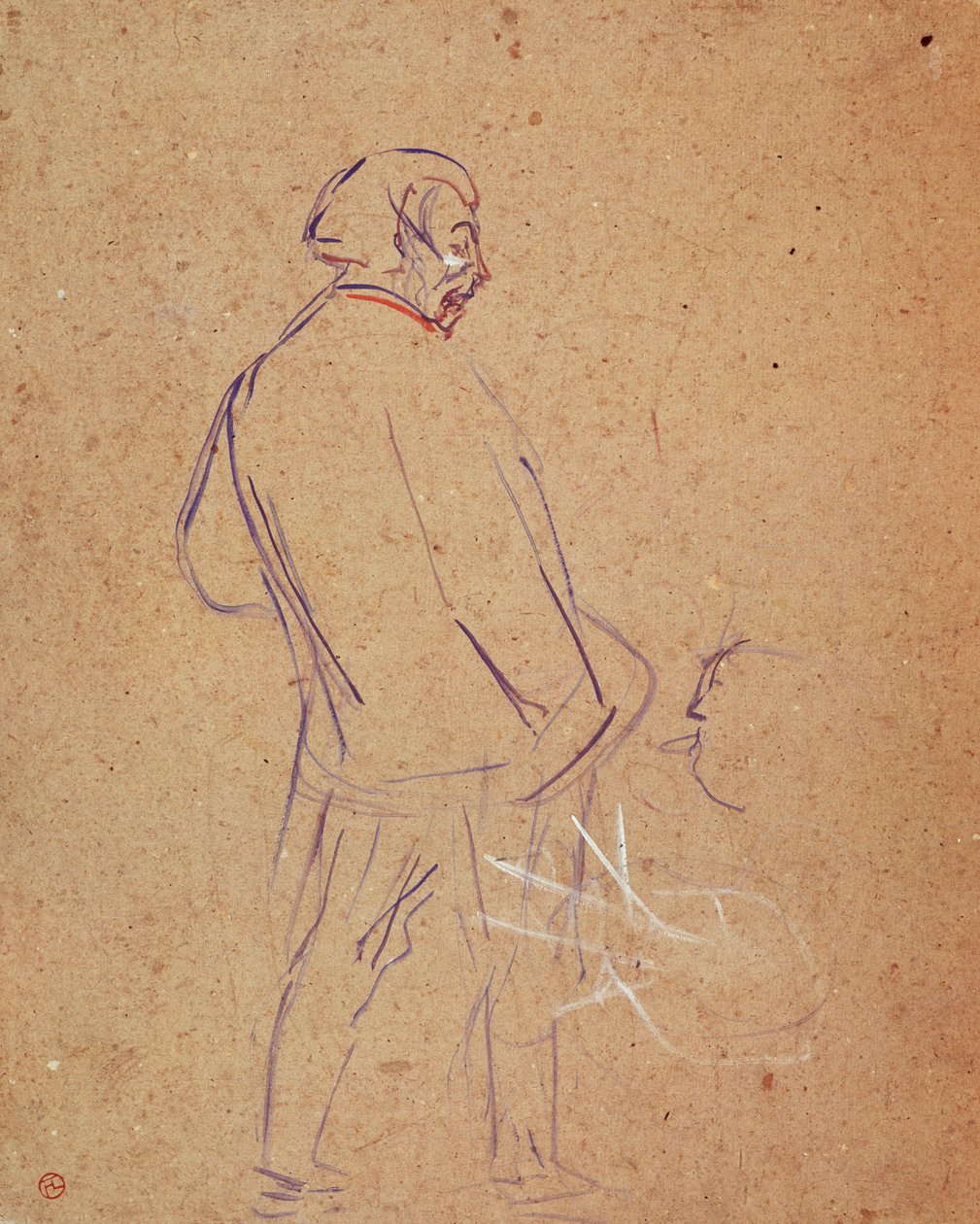 Aristide Bruant kabaresinde şarkı söylüyor by Henri de Toulouse Lautrec