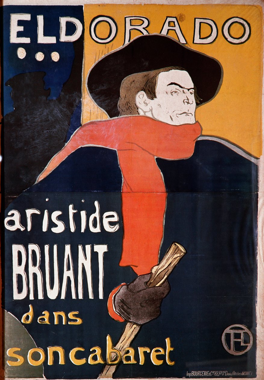 Aristide Sparrow kabaresinde. Çizim Henri de Toulouse-Lautrec (Toulouse Lautrec) by Henri de Toulouse Lautrec