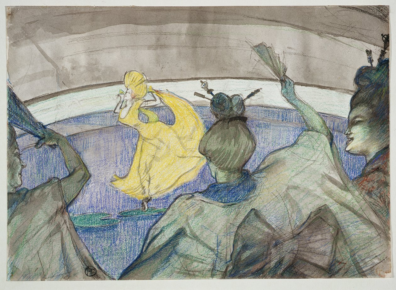 Sirkte, 1899 (dokuma kağıt üzerine pastel boya, klozet) by Henri de Toulouse Lautrec