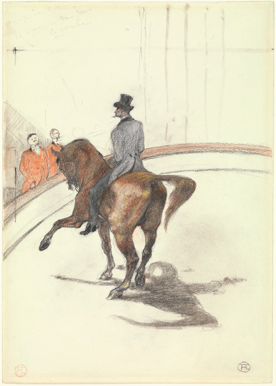 Sirkte: İspanyol Yürüyüşü, 1899 (ağır dokuma kağıt üzerinde grafit, renkli pastel ve kömür) by Henri de Toulouse Lautrec