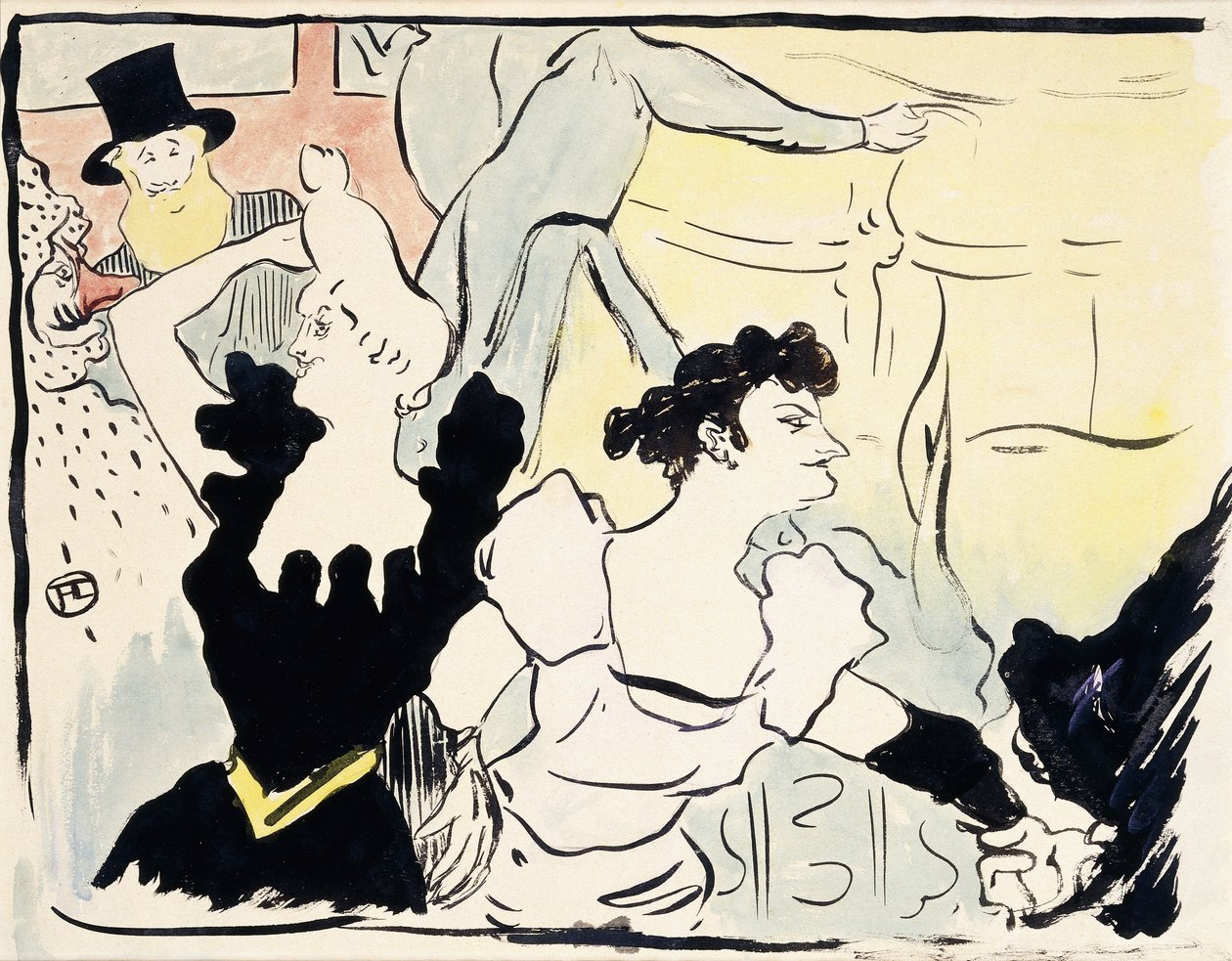 Maskeli Baloda-Paris Şenlikleri-Yeni Eğlenceler, 1892 by Henri de Toulouse Lautrec