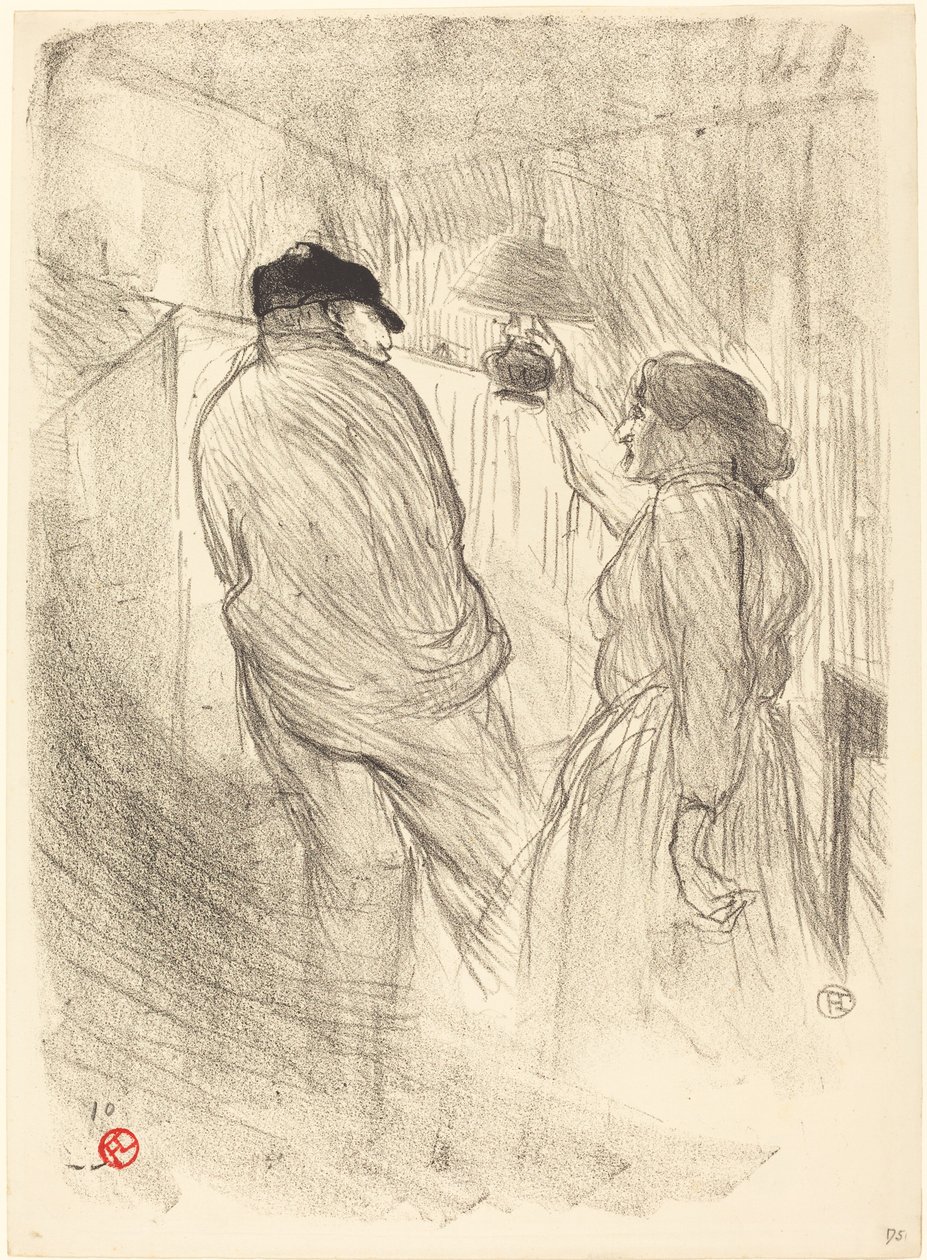 Theatre-Libre'de: "L'éveil"de Antoine by Henri de Toulouse Lautrec