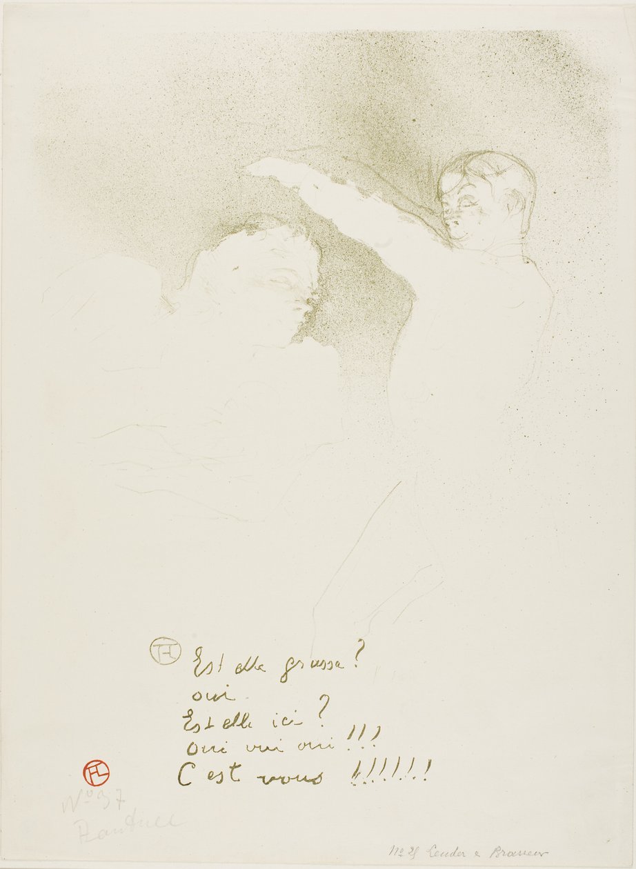 Çeşitlerde: Matmazel Lender ve Brasseur by Henri de Toulouse Lautrec
