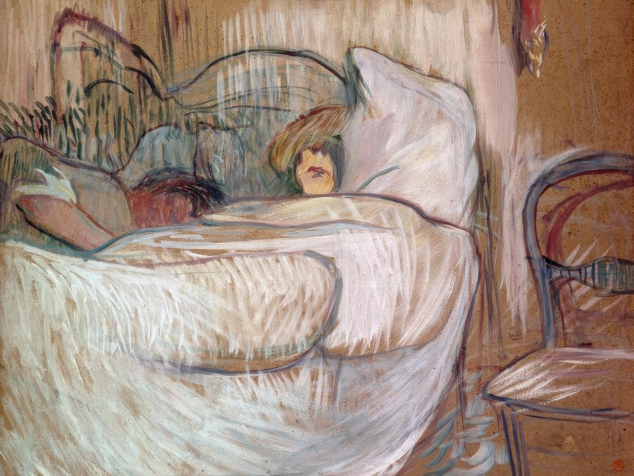 Yatakta by Henri de Toulouse Lautrec