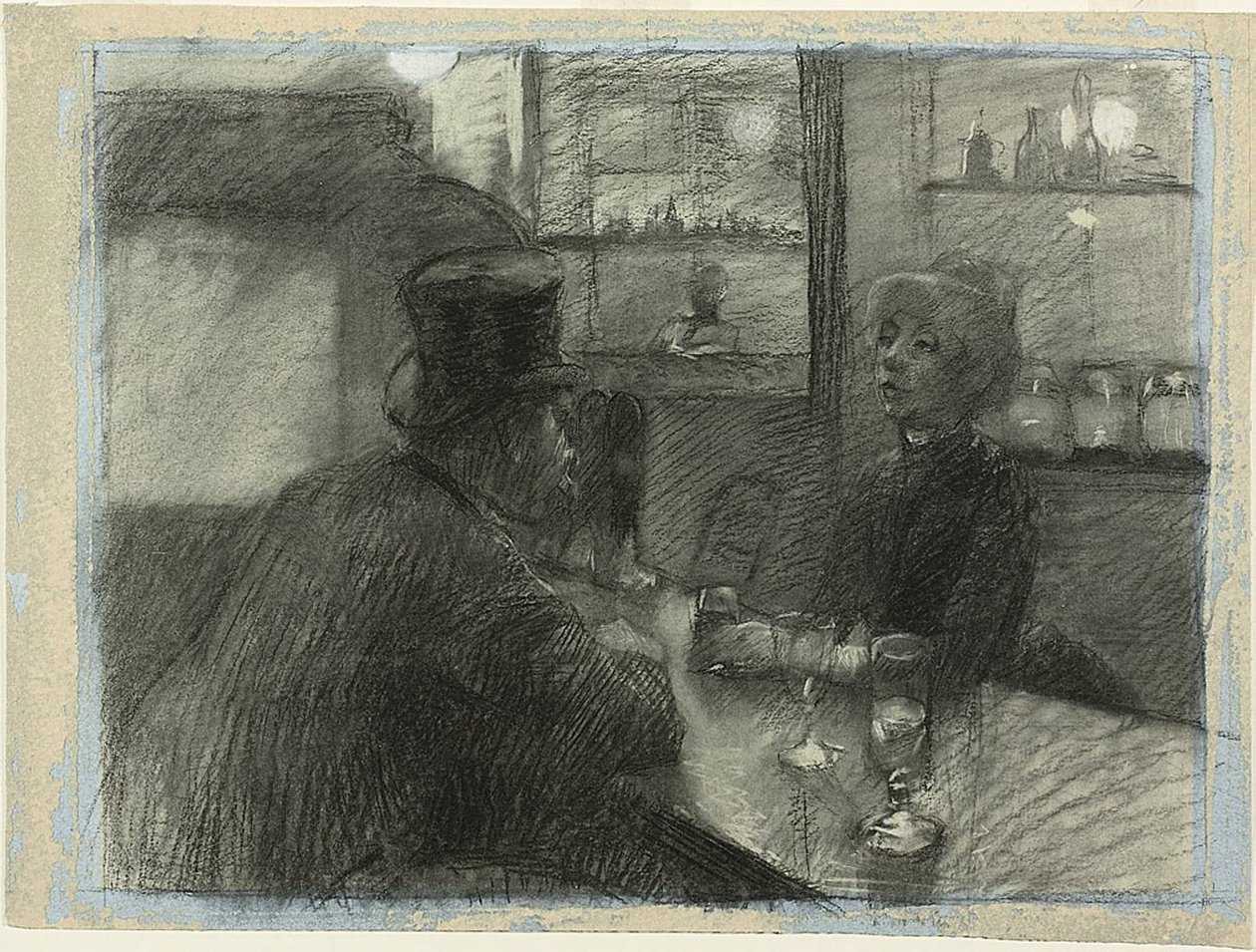 rue de Rome'daki Café'nin barı by Henri de Toulouse Lautrec