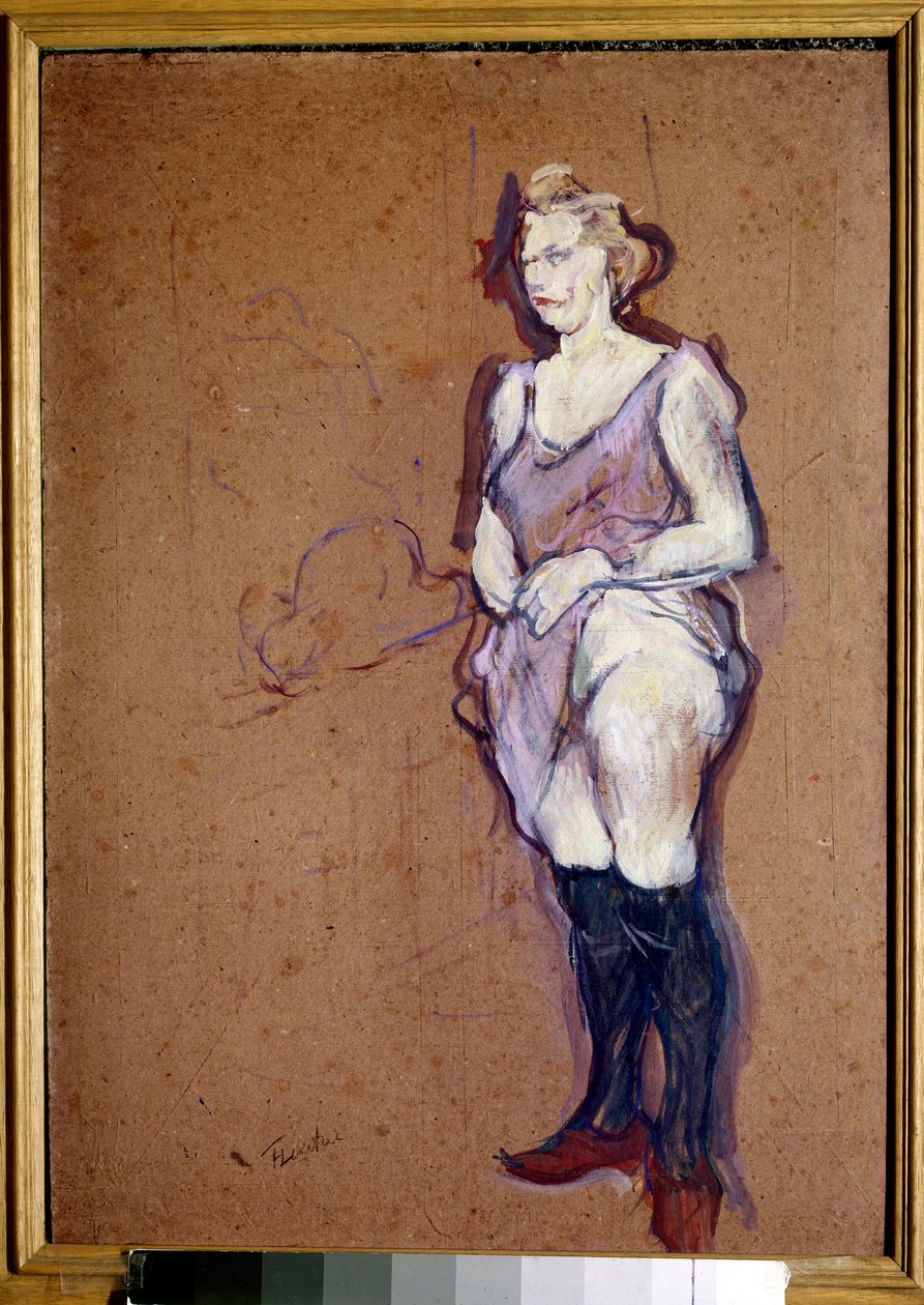 Sarışın ev kadını fahişe portresi. Henri Toulouse Lautrec