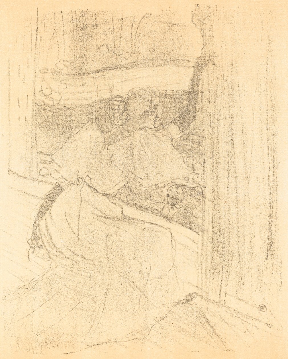 Seyircinin önünde eğilmek (Saluant le public) by Henri de Toulouse Lautrec