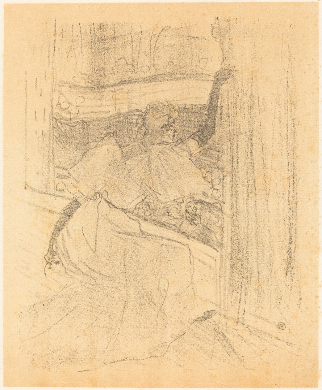 Seyircinin önünde eğilmek (Saluant le public) by Henri de Toulouse Lautrec
