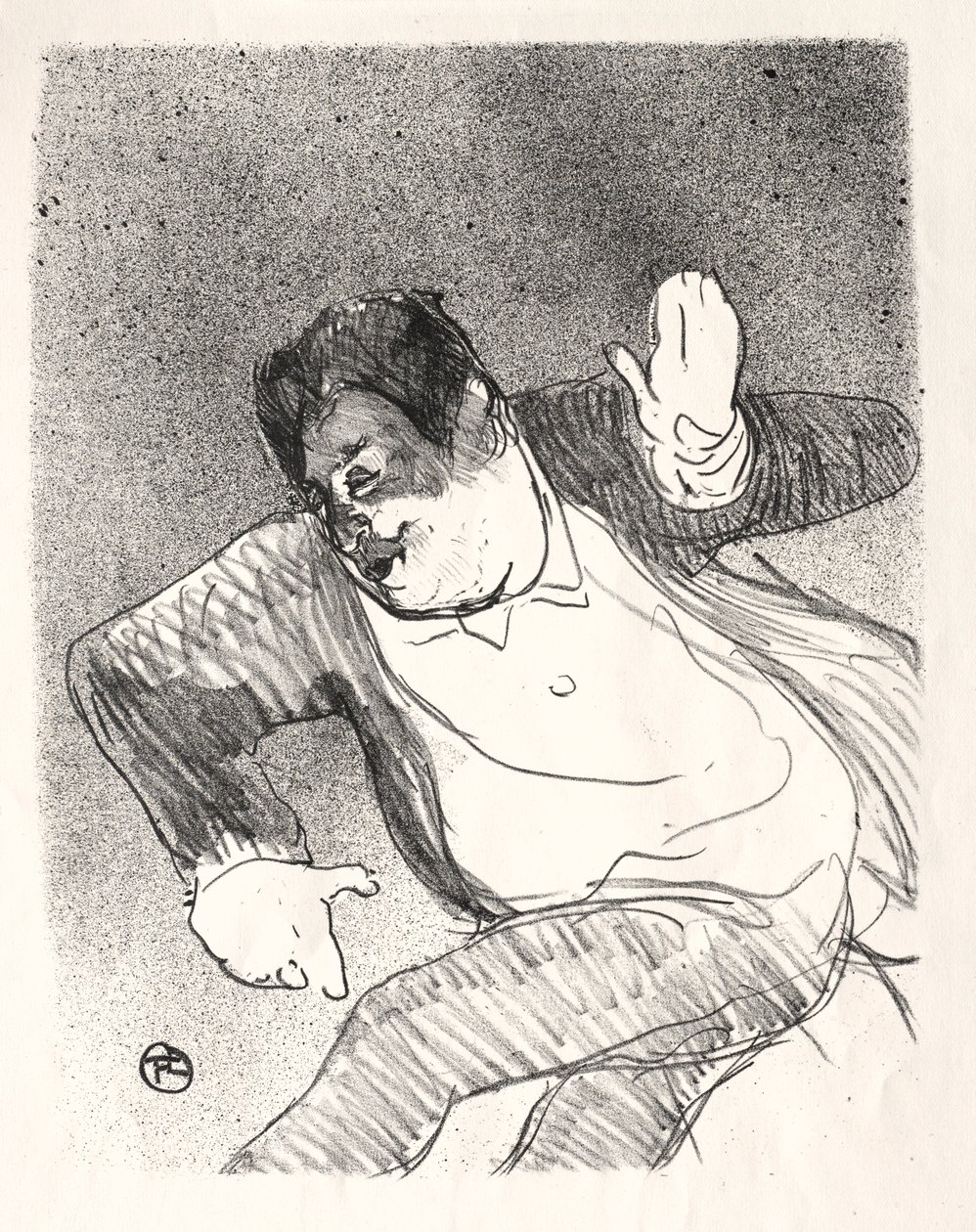 Caudieux, 1893. by Henri de Toulouse-Lautrec
