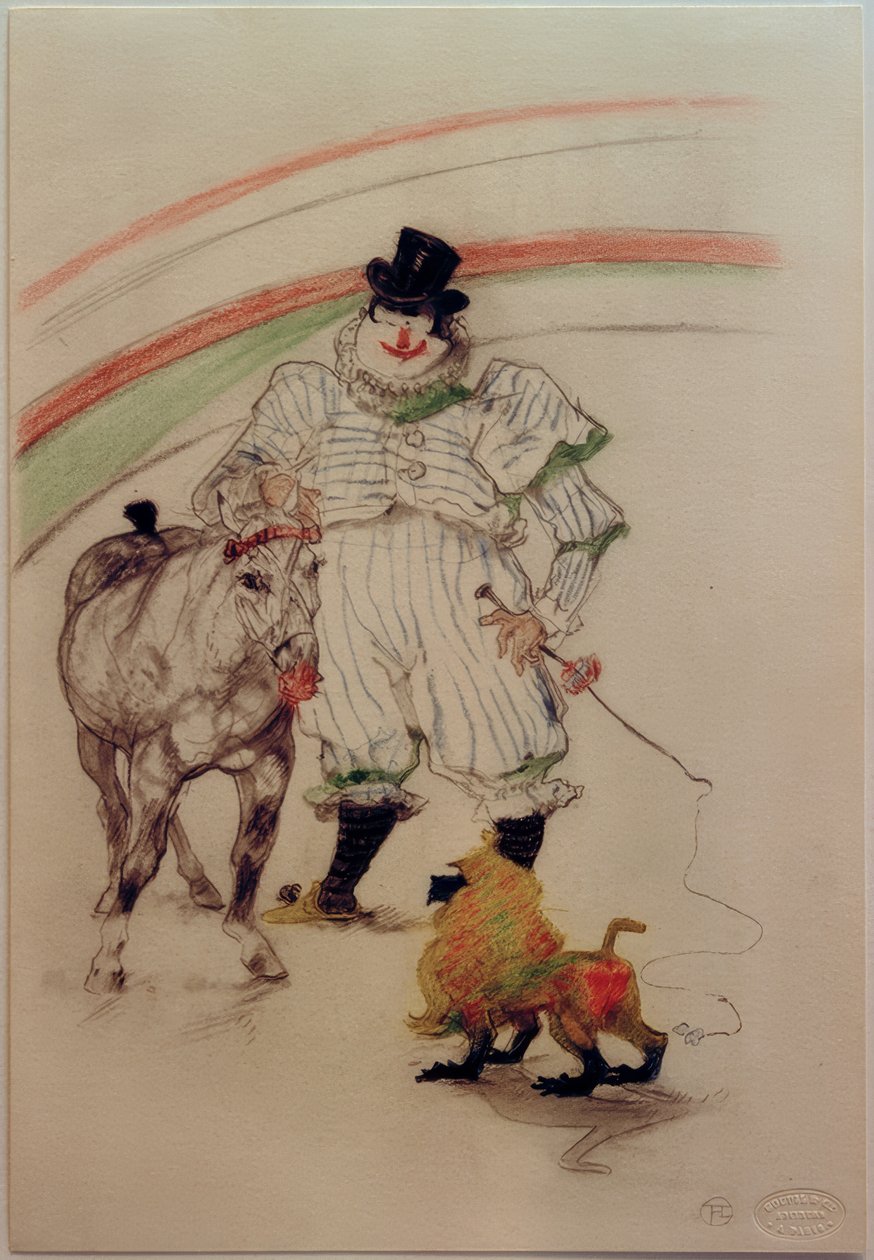 At ve maymun eğitimli by Henri de Toulouse Lautrec