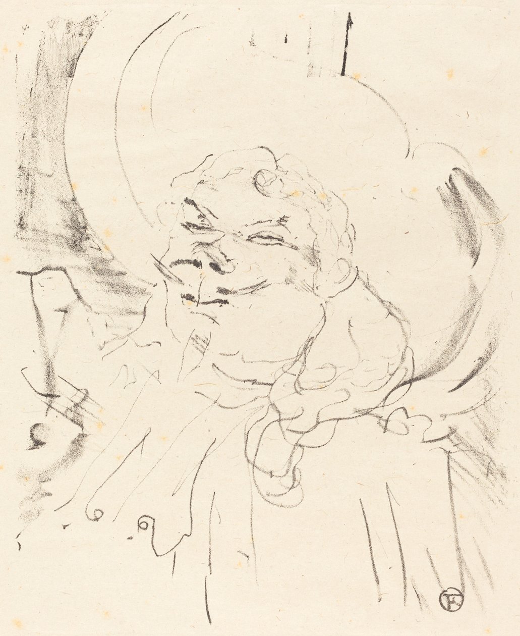 Yaşlı Coquelin (Coquelin aine) by Henri de Toulouse Lautrec
