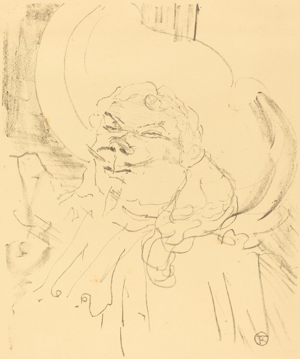 Yaşlı Coquelin (Coquelin aine) by Henri de Toulouse Lautrec