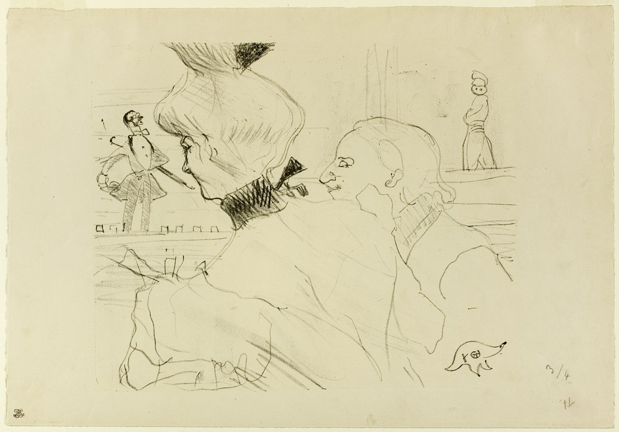 Bir Kafe-Konserde Çift by Henri de Toulouse Lautrec
