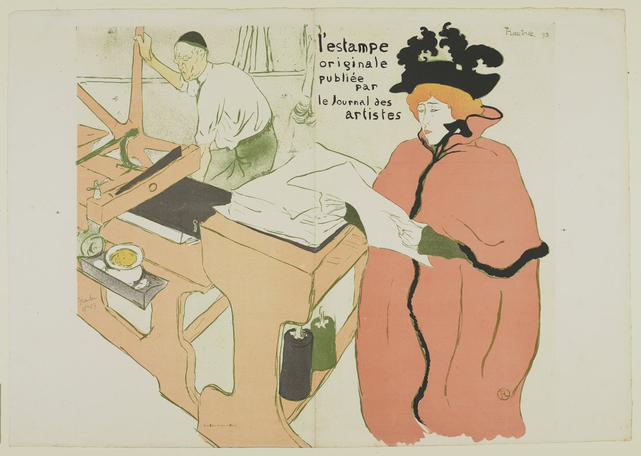 Kapak LEstampe Originale, 1893 (dokuma kağıt üzerinde renkli lito) by Henri de Toulouse Lautrec