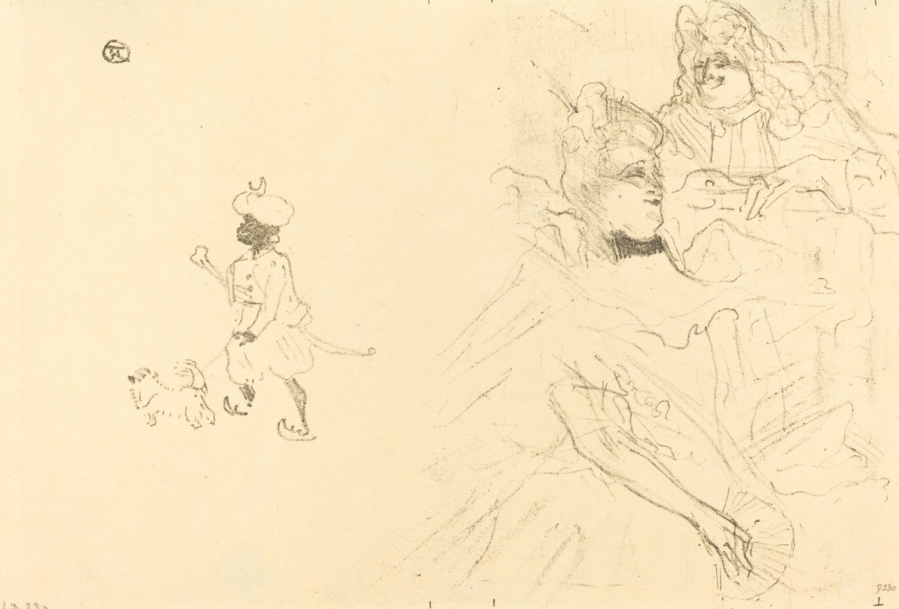 Aşık Ninon de Lenclos örneği, 1897 için kapak. by Henri de Toulouse Lautrec