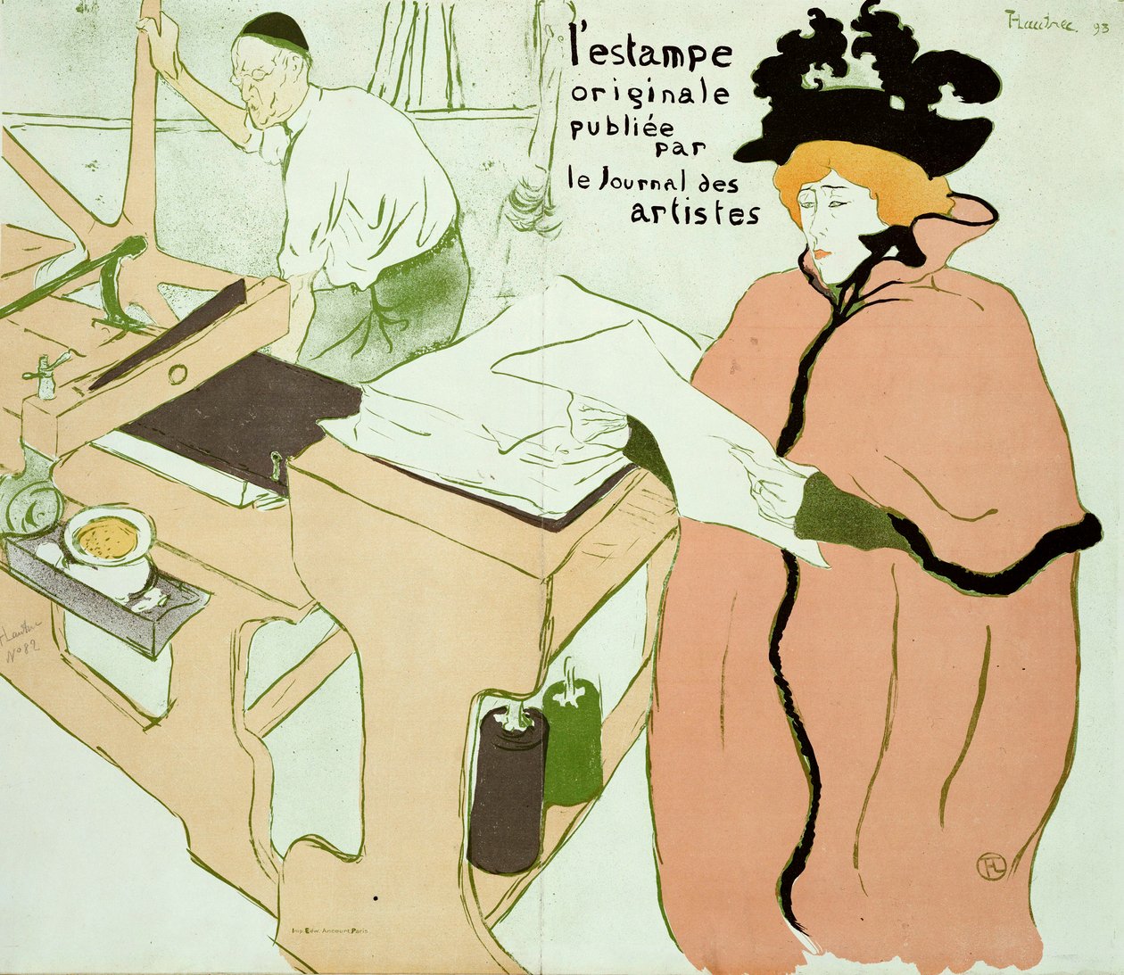 "Orijinal Baskı" için kapak, 1893 by Henri de Toulouse Lautrec