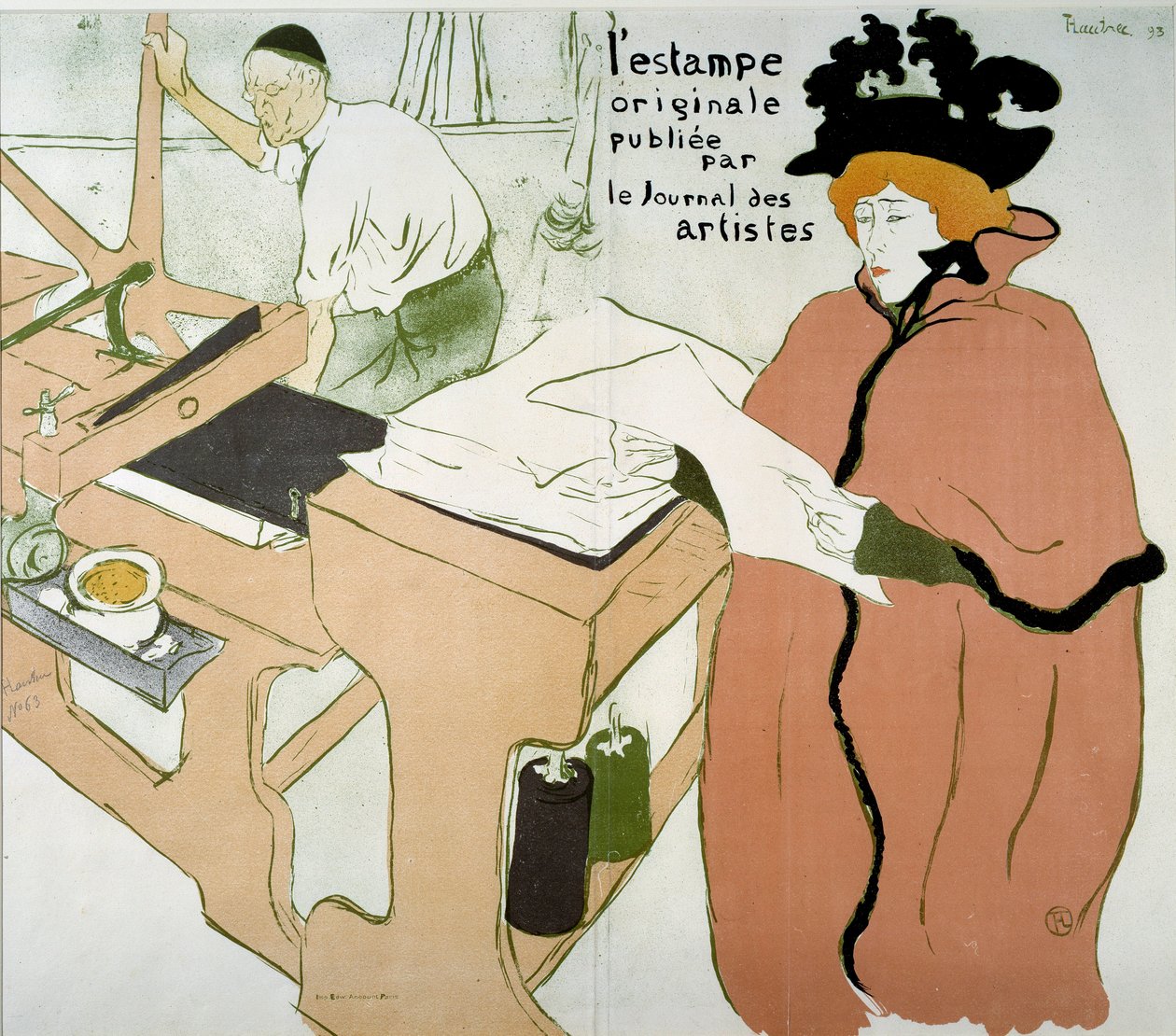 Baskının kapağı: “Journal des artistes tarafından yayınlanan orijinal baskı”. Henri De Toulouse Lautrec'in (1864-1901) posteri by Henri de Toulouse Lautrec