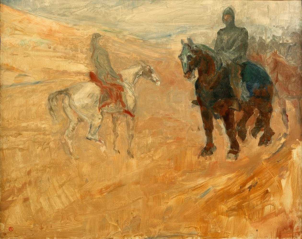 Zırhlı İki Şövalye by Henri de Toulouse Lautrec