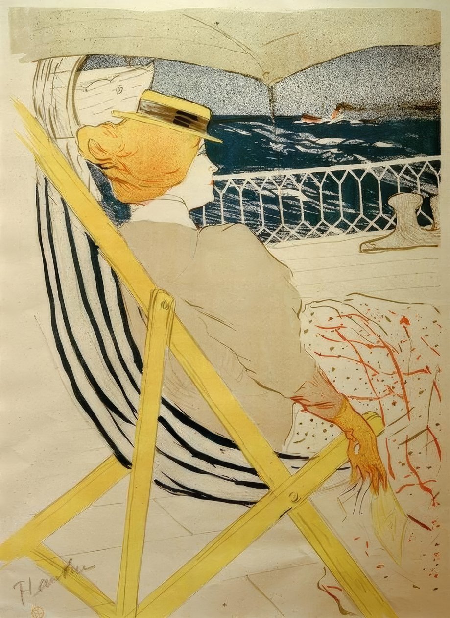 54 numaralı kabinden gelen yolcular by Henri de Toulouse Lautrec