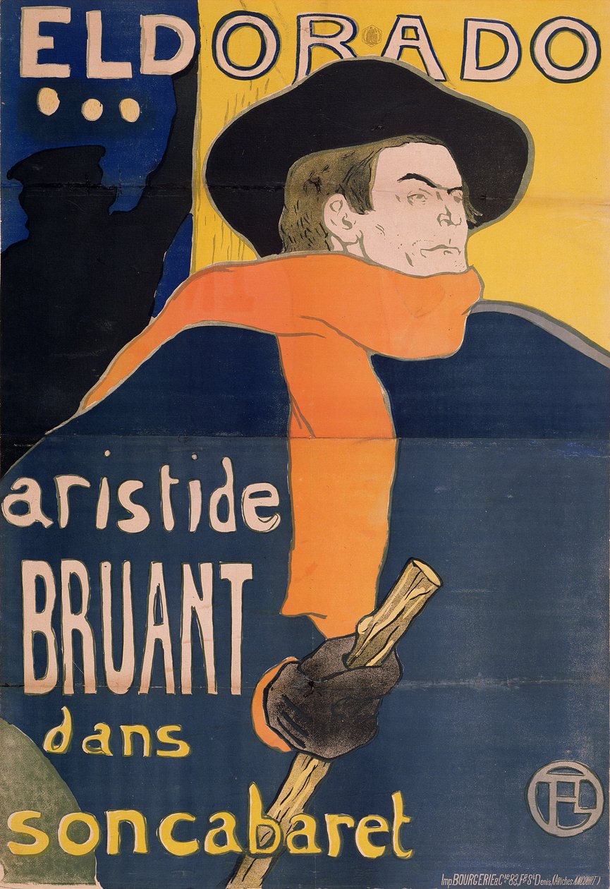 Eldorado: Aristide Bruant, 1892 by Henri de Toulouse Lautrec