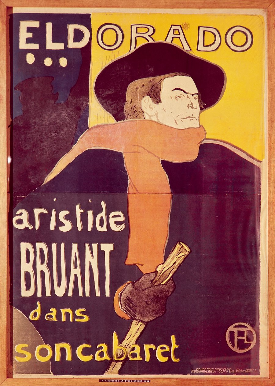 Eldorado, kabaresinde Aristide Bruant (Gece ​​kulübünde Eldorado, Artistide Bruant) by Henri de Toulouse Lautrec