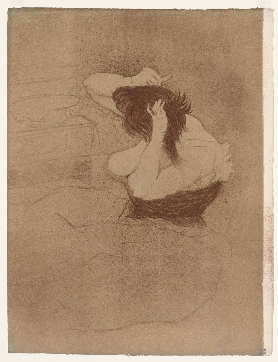 Elles: Saçını Taranan Kadın by Henri de Toulouse Lautrec