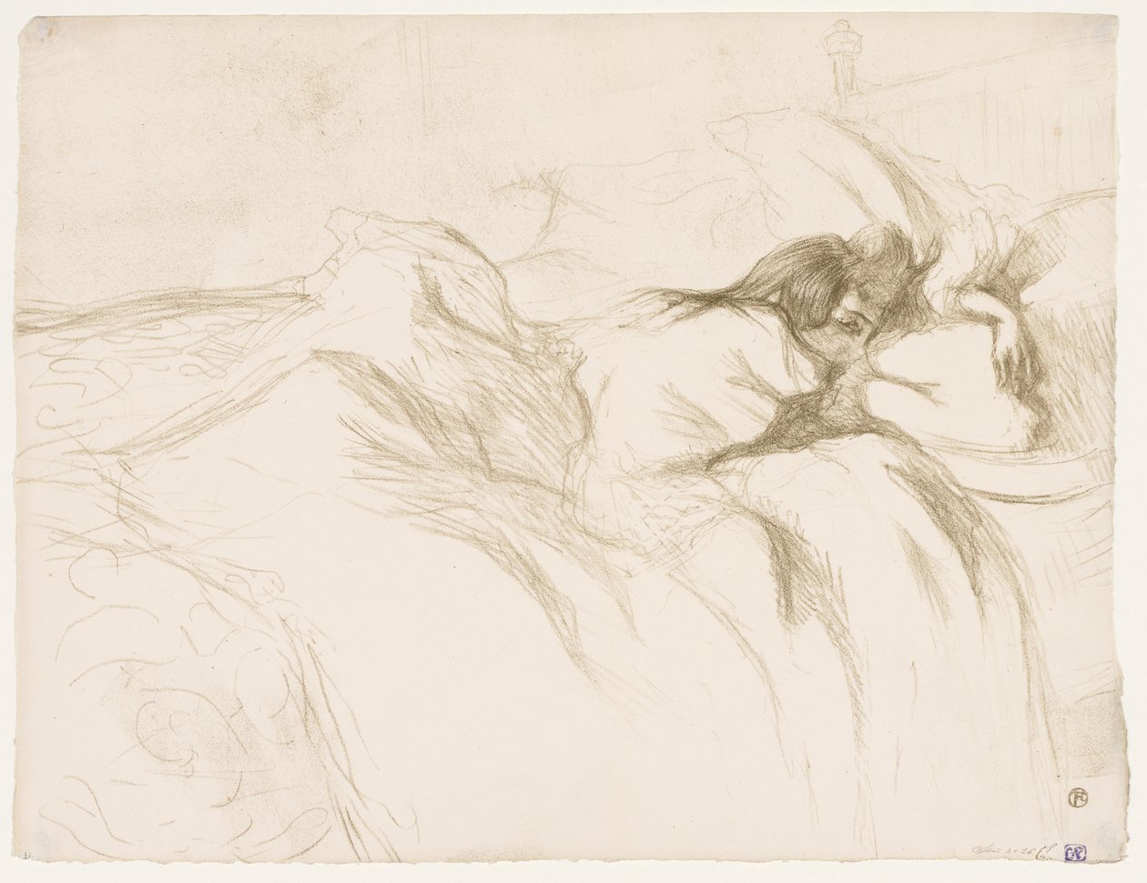 Elles: Uyuyan Kadın, 1896. by Henri de Toulouse Lautrec