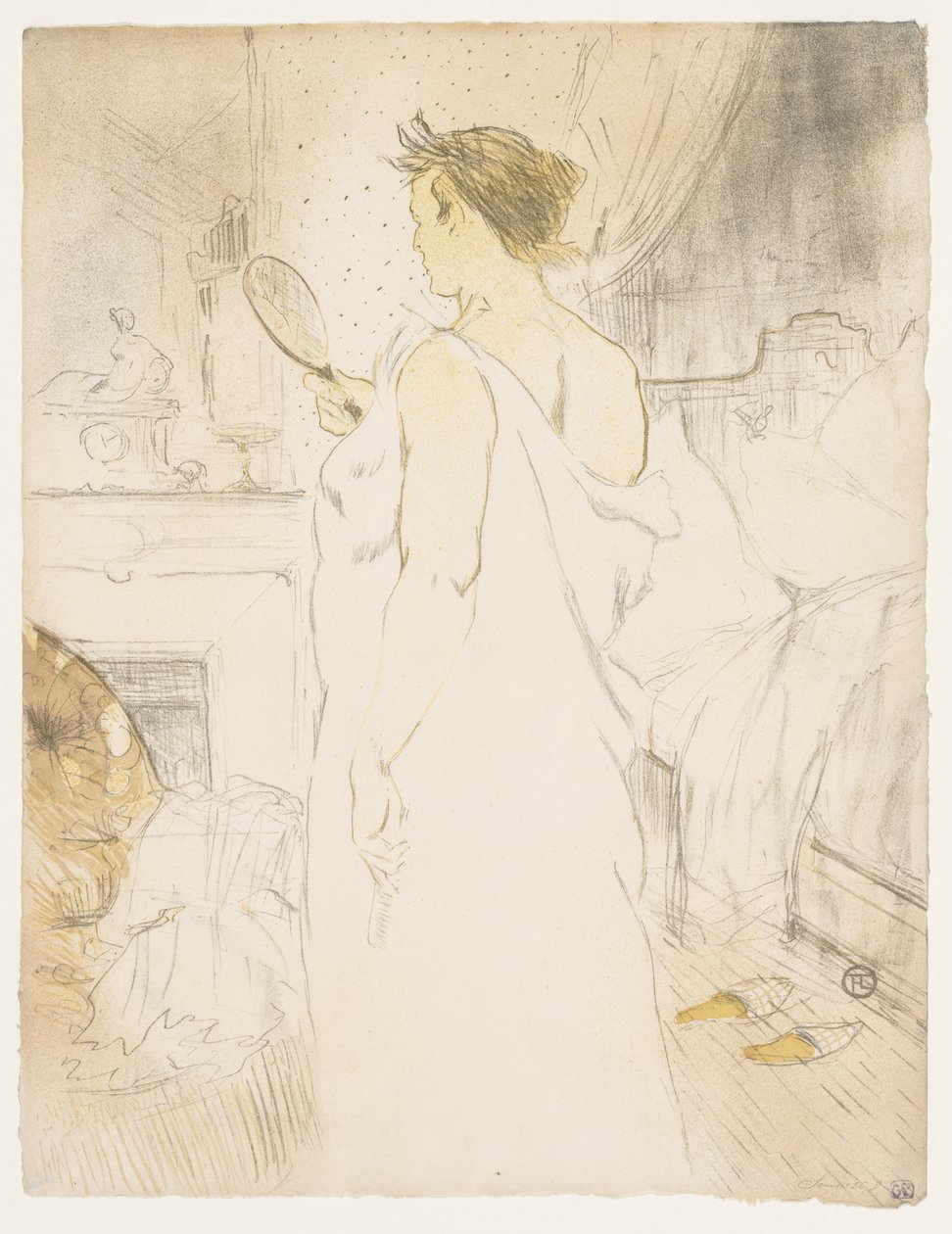 Elles: El Aynalı Kadın, 1896. by Henri de Toulouse Lautrec