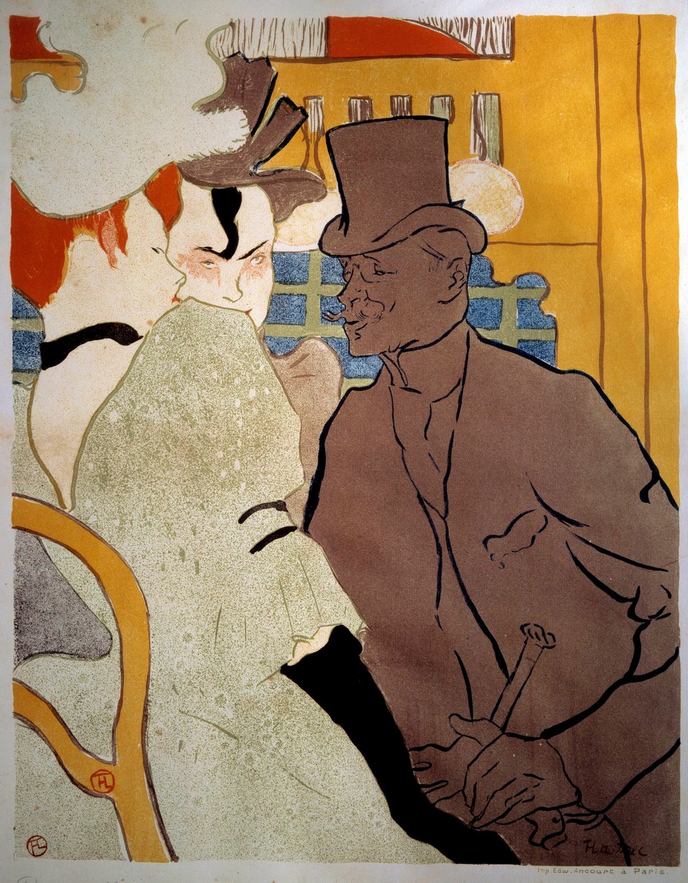 Henri de Toulouse Lautrec (1864-1901) 1892 Sun tarafından Moulin Rouge Litografisinde İngilizce. 0.47x0.37 m Albi, Toulouse Lautrec Müzesi by Henri de Toulouse Lautrec