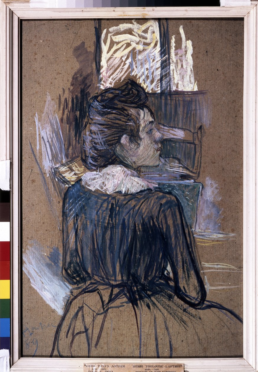 Penceredeki kadın. Çizim Henri de Toulouse-Lautrec (Toulouse Lautrec) by Henri de Toulouse Lautrec