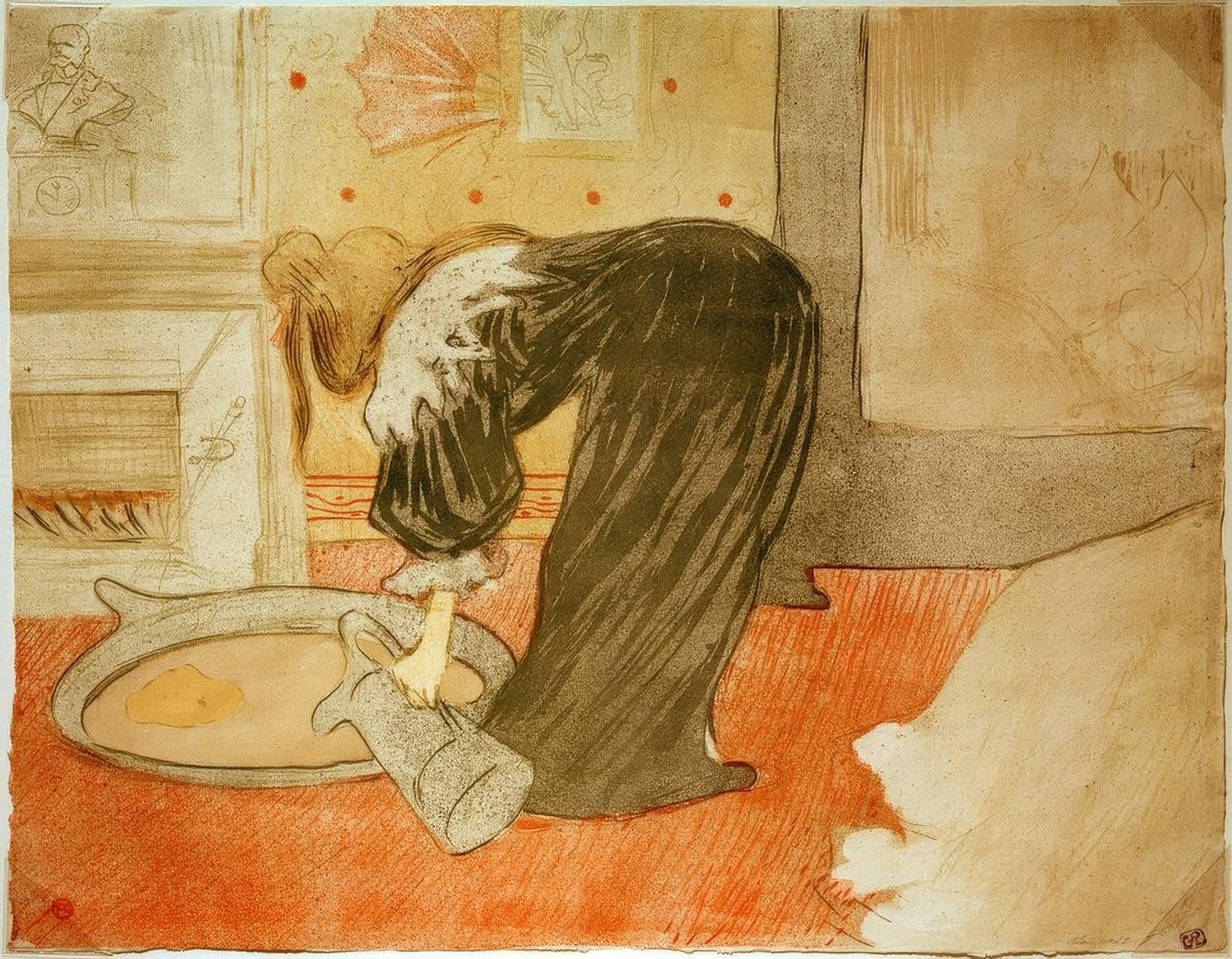 kadın, içinde, küvet by Henri de Toulouse Lautrec