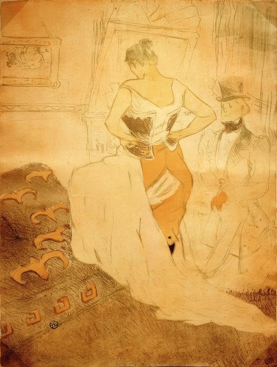 Korseli Kadın, Geçidin Fethi by Henri de Toulouse Lautrec