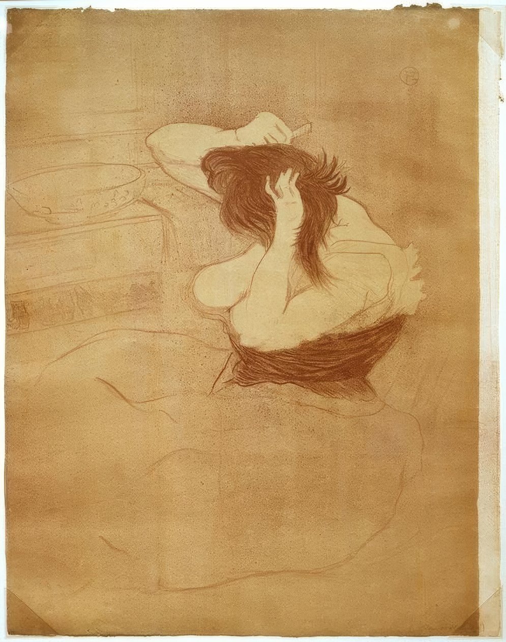 Kadın penye, Kuaförlük by Henri de Toulouse Lautrec