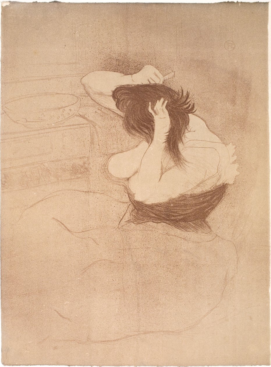 Saçını Taranan Kadın, Saç Modeli by Henri de Toulouse Lautrec