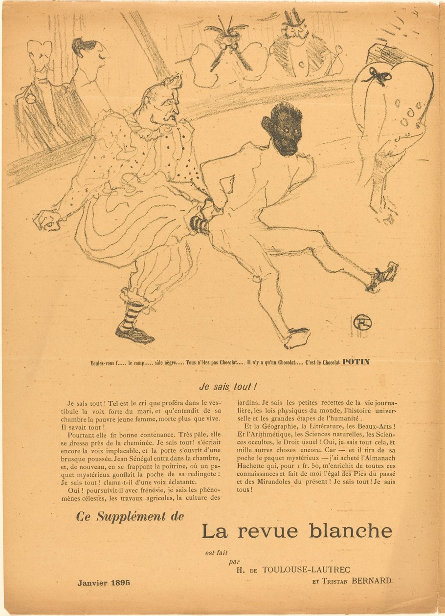 Footit ve Chocolat (Footit et Chocolat) [sol rekto] by Henri de Toulouse Lautrec